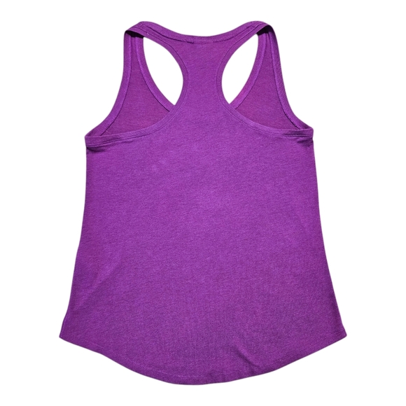 Nike XS Purple Racerback Tank Top Center Swoosh Fit XS/SM Cotton Blend Gym Cheer - Picture 3 of 9